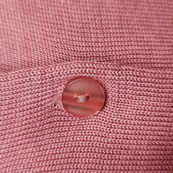 Silk Club Collection Women's Silk Pink Crystal Embellished Cardigan Size S - Picture 3 of 5